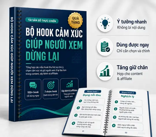 Bìa tài liệu Bộ hook cảm xúc giúp người xem dừng lại